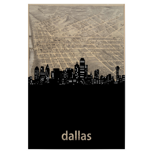 Poster 30x20 cm "Dallas skyline map" artboxONE - Städte,Architektur