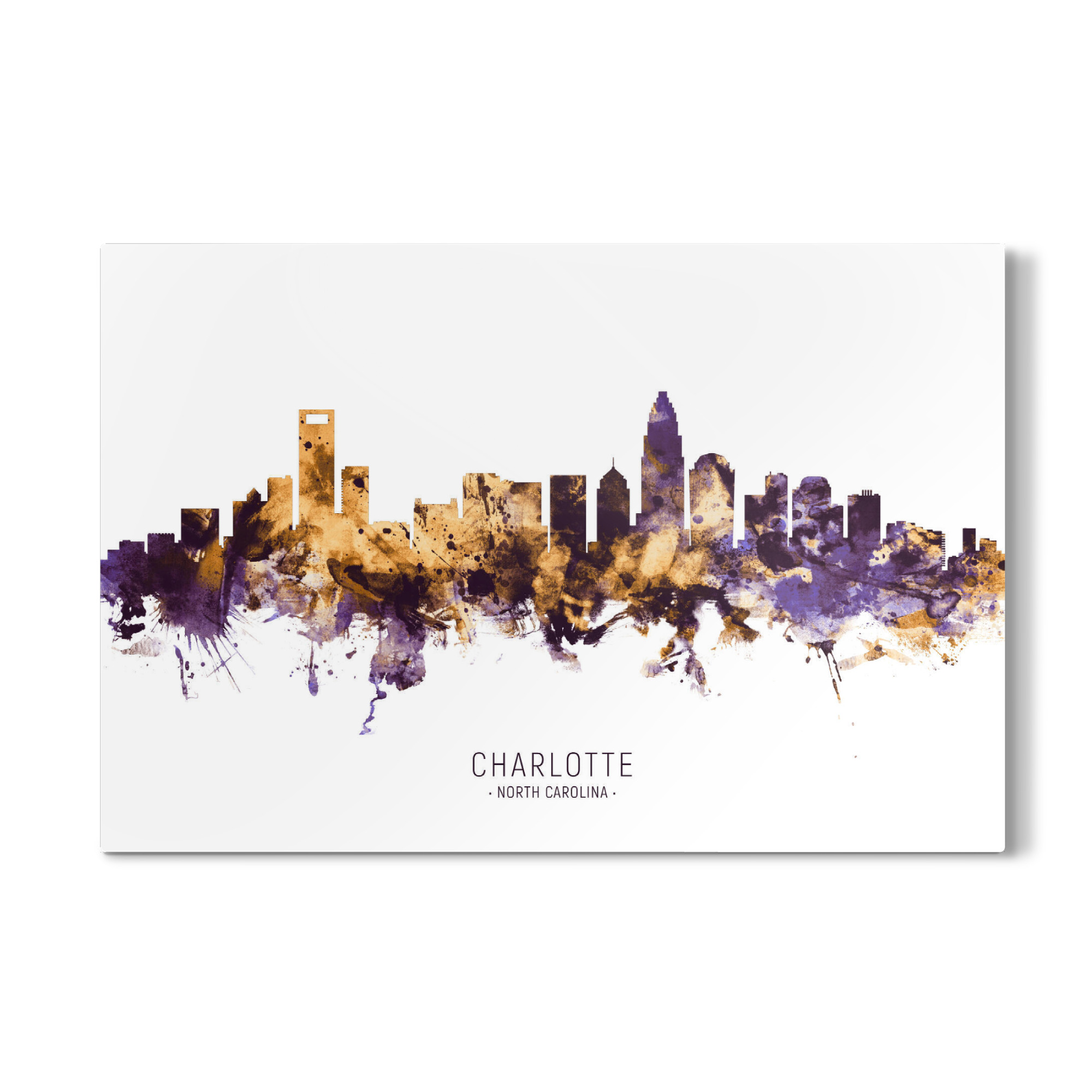 Galerie-Print "Charlotte Skyline PurpleGold" 75x50 cm artboxONE