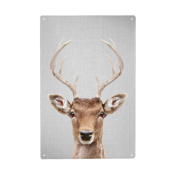 Holzbild "Deer 2 - Colorful" artboxONE - Natur,Tiere