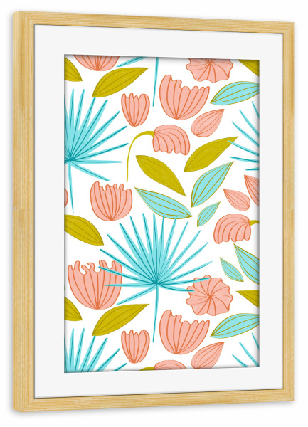 Poster mit Rahmen kiefer "Divine Floral" artboxONE - Floral