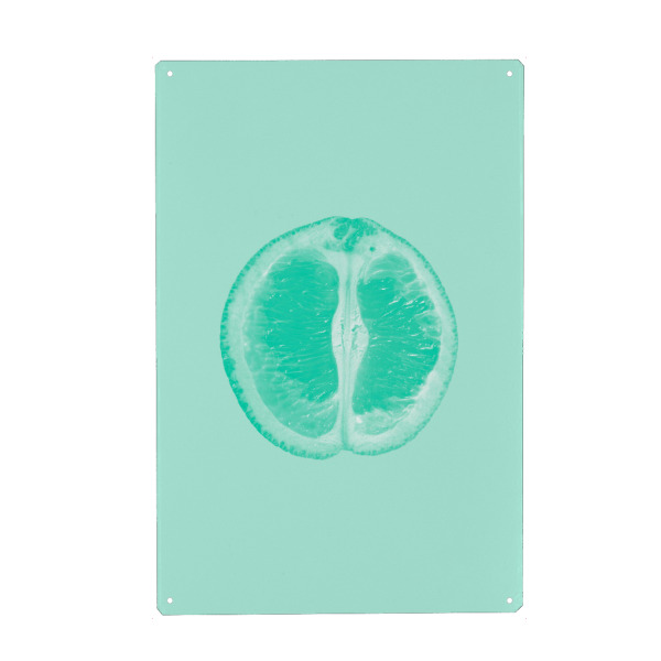 Holzbild "Peppermint Orange" artboxONE - Abstrakt,Essen & Trinken / Obst & Gemüse