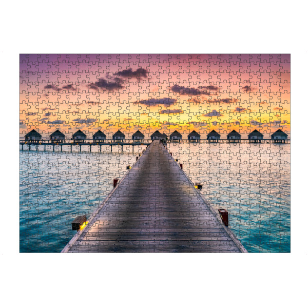 artboxONE Puzzle "Malediven - Sonnenuntergang" artboxONE - Reise,Reise / Strand und Meer