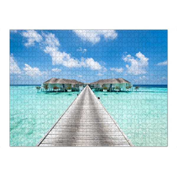 Puzzle Ravensburger "Luxusresort auf den Malediven" artboxONE - Reise,Reise / Strand und Meer