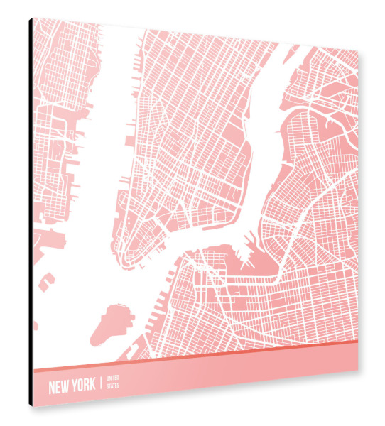 Alu-Dibond "New York minimal" 30x30 cm artboxONE