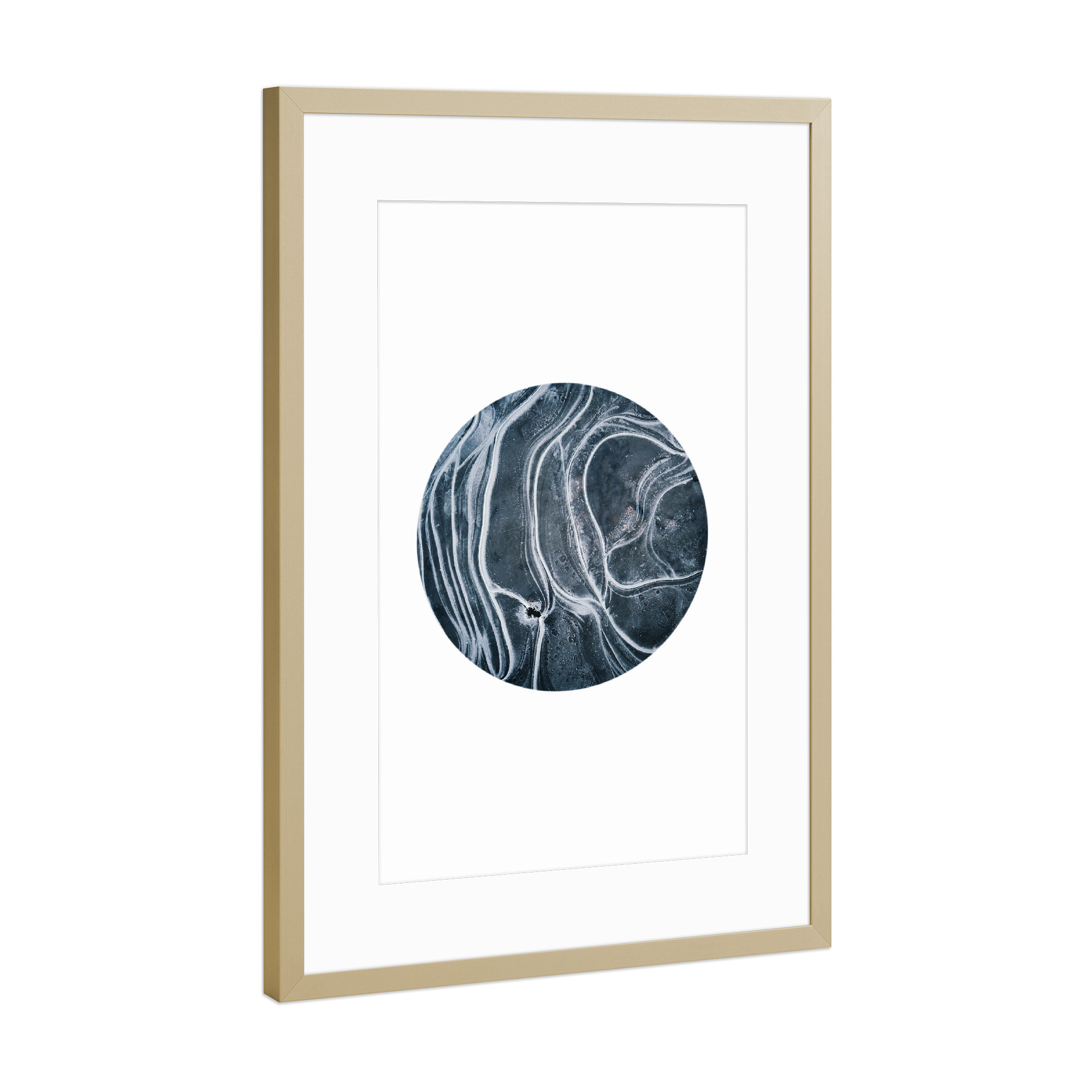 Poster mit Rahmen Gold "Entity" artboxONE - Abstrakt