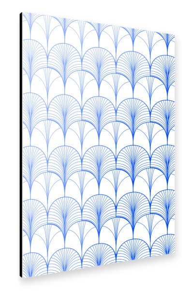 Alu-Dibond "Art Deco Blue" 30x20 cm artboxONE