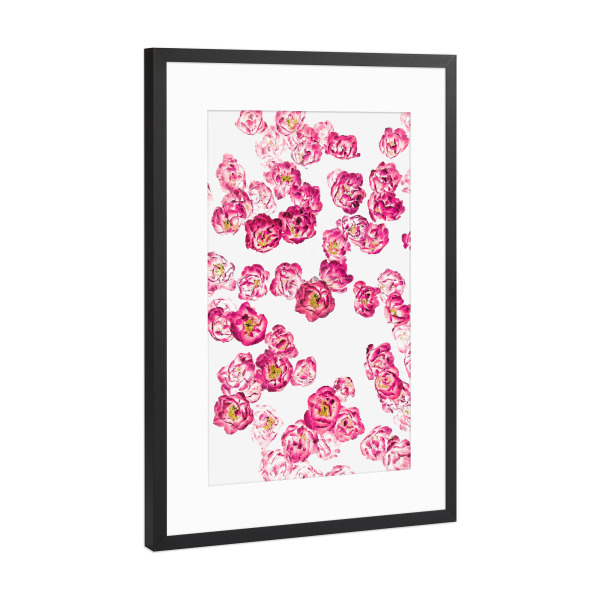 Poster mit Rahmen Schwarz (Metallic) "Pink Heaven" artboxONE - Floral
