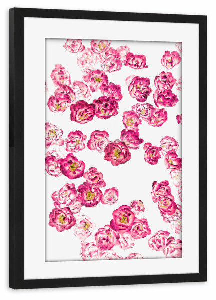 Poster mit Rahmen schwarz "Pink Heaven" artboxONE - Floral