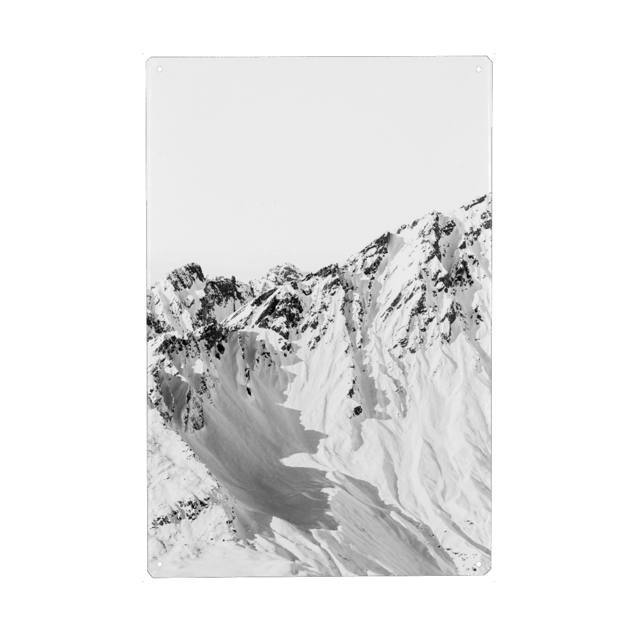 Holzbild "Snowy Mountain Tops" artboxONE - Natur,Reise,Weihnachten