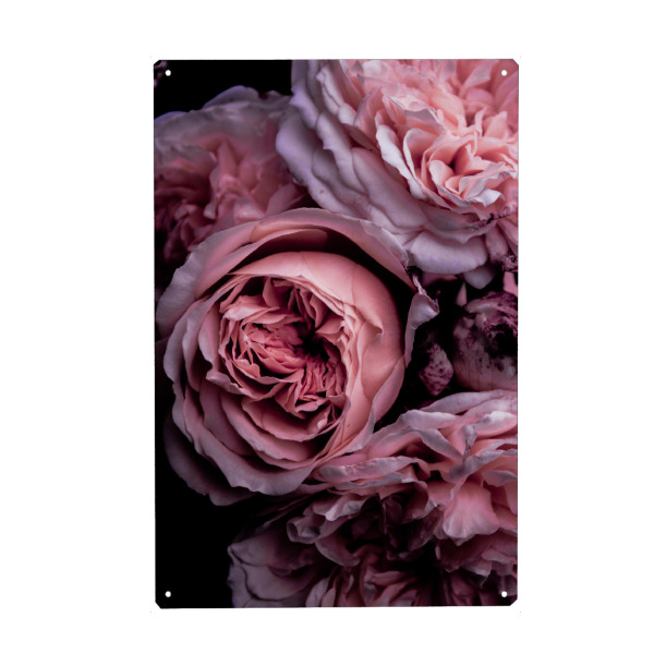 Holzbild "Vintage pink flowers" artboxONE - Natur,Floral,Liebe