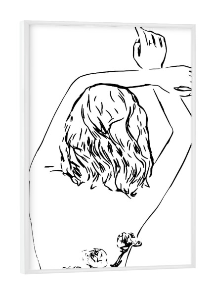 Poster mit weißem Rahmen "Oblivious" artboxONE - Schwarzweiß,Fashion