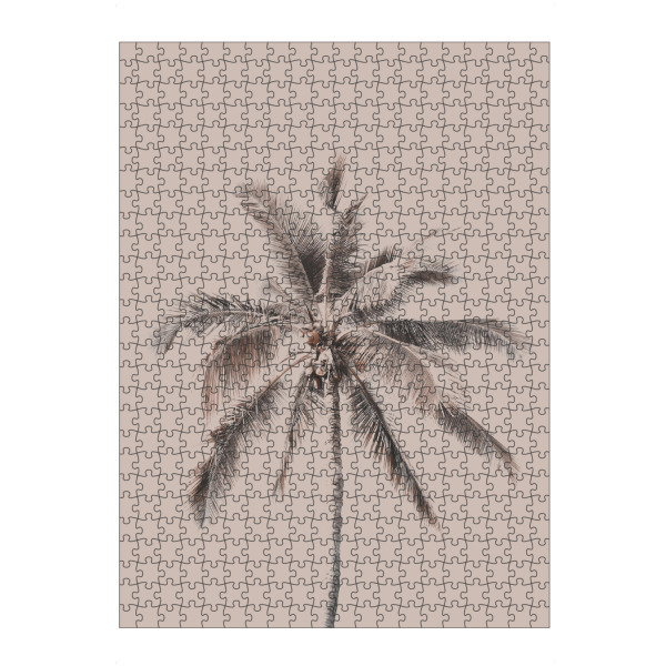 Puzzle Ravensburger "Abstract Palm Tree Art" artboxONE - Natur,Floral,Abstrakt,Reise / Strand und Meer - Palm tree,Old rose,Coconut tree,Beach