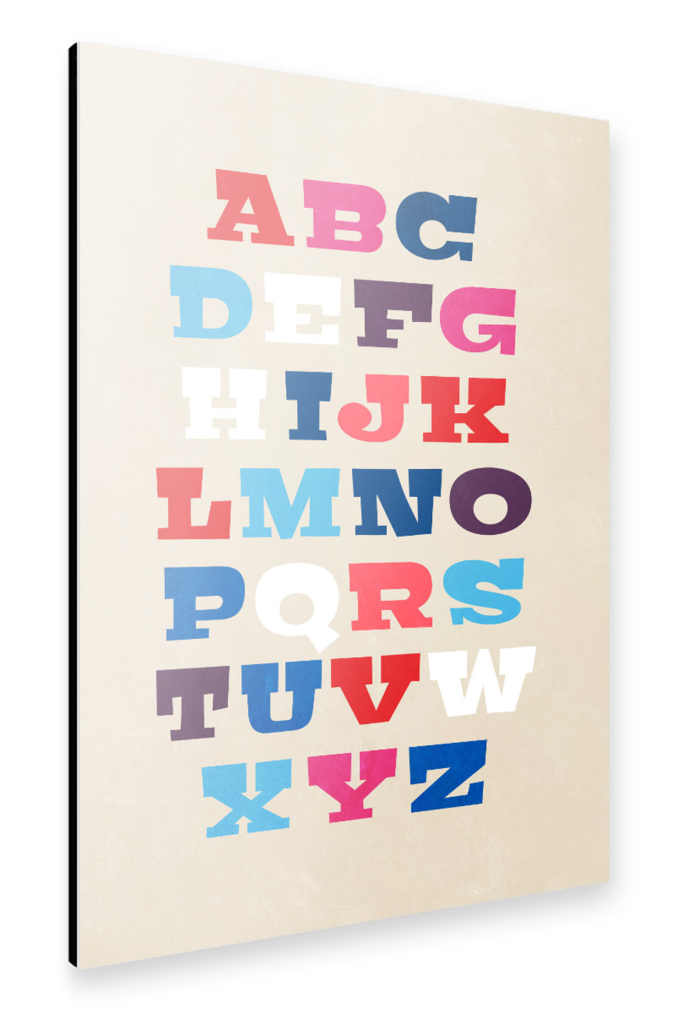 Alu-Dibond "ABC – Alphabet" 75x50 cm artboxONE