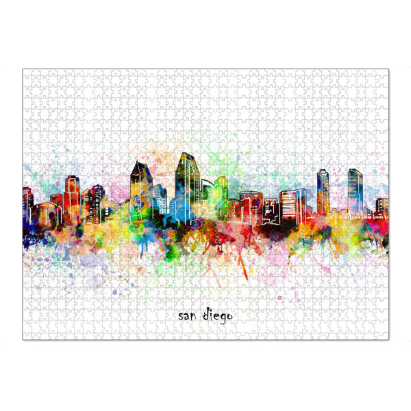 Puzzle Ravensburger "San diego skyline artistic" artboxONE - Städte