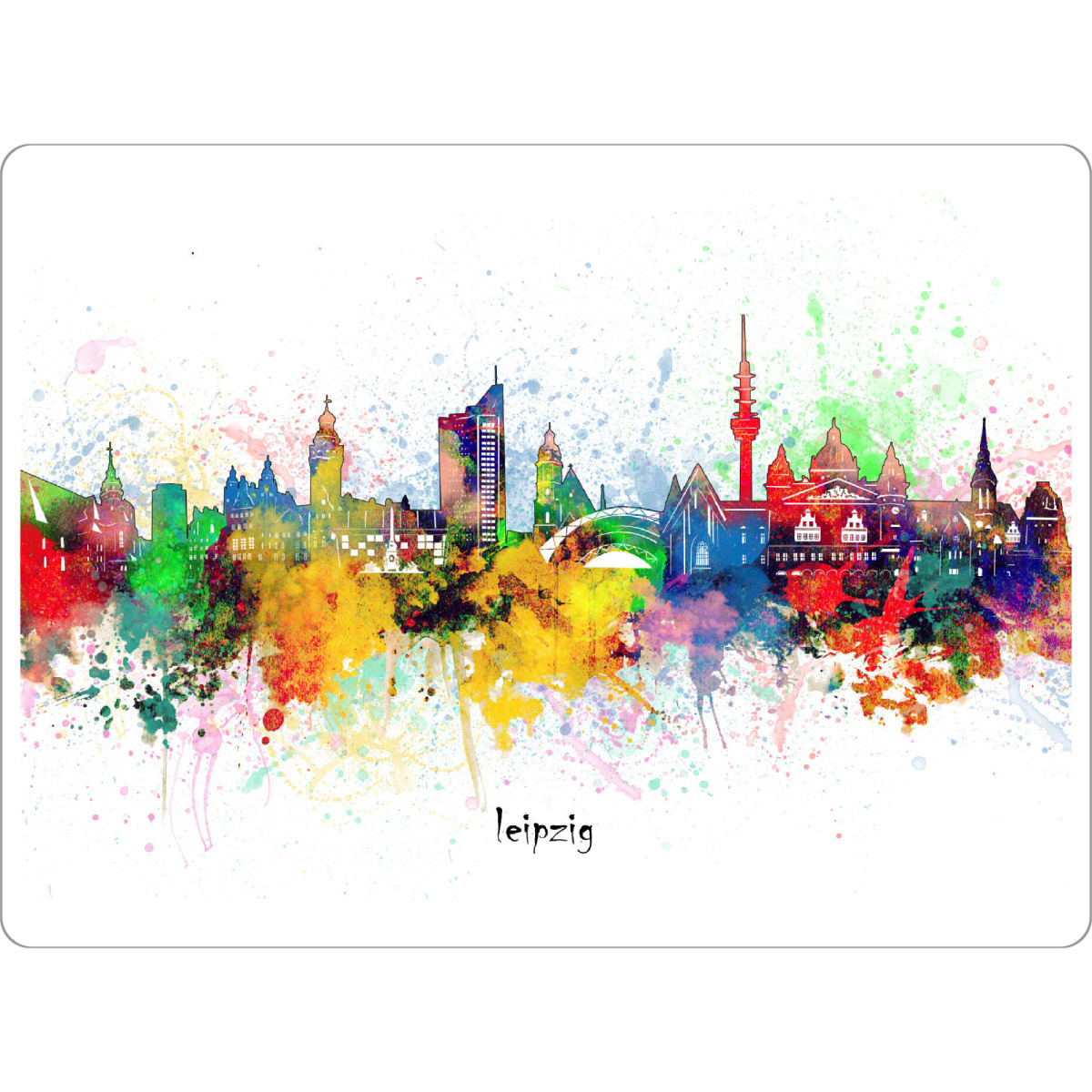 Tischset "Leipzig skyline artistic" artboxONE - Städte