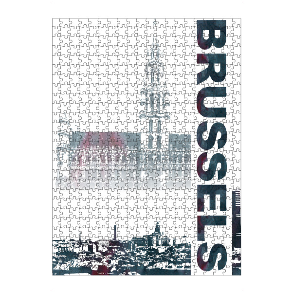 artboxONE Puzzle "Brüssel & Rathaus" artboxONE - Städte,Schwarzweiß,Architektur