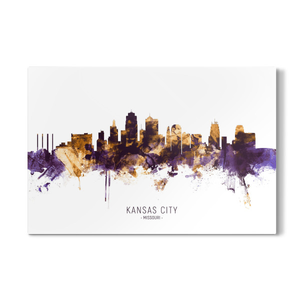 Galerie-Print "Kansas City Skyline PurpleGold" 30x20 cm artboxONE