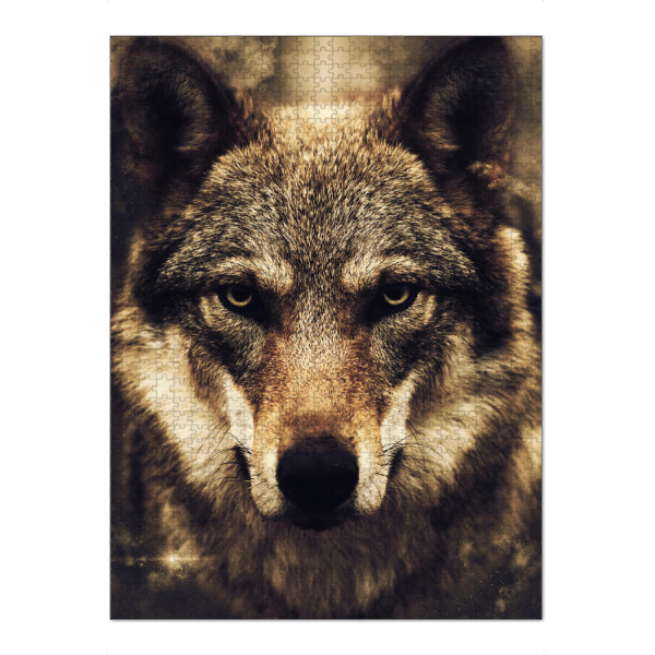Puzzle Ravensburger "Brown Wolf (matart)" artboxONE - Tiere - Wolf,Wolves,Animal,Animals,Nature,Wild - Bild wolf