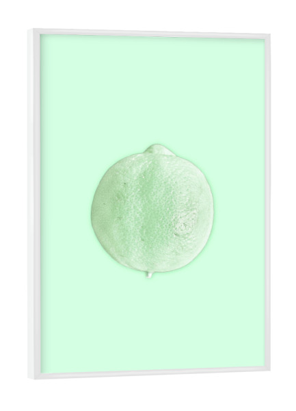 Poster mit weißem Rahmen "Mint Lemon" artboxONE - Abstrakt,Essen & Trinken / Obst & Gemüse