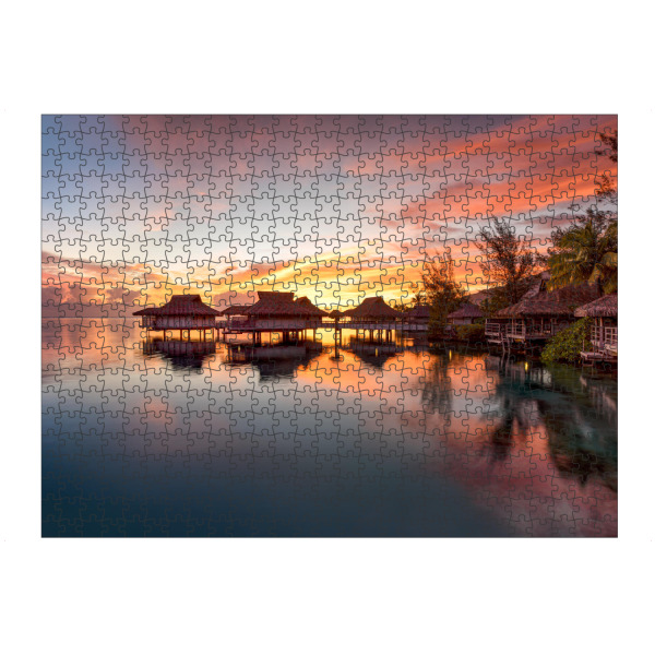 artboxONE Puzzle "Sonnenuntergang auf Bora Bora" artboxONE - Reise,Reise / Strand und Meer