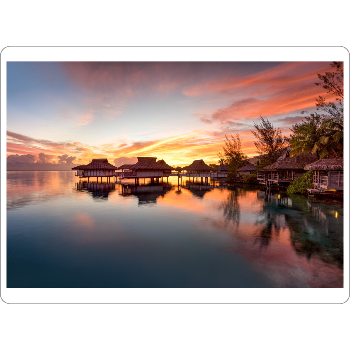 Tischset "Sonnenuntergang auf Bora Bora" artboxONE - Reise,Reise / Strand und Meer