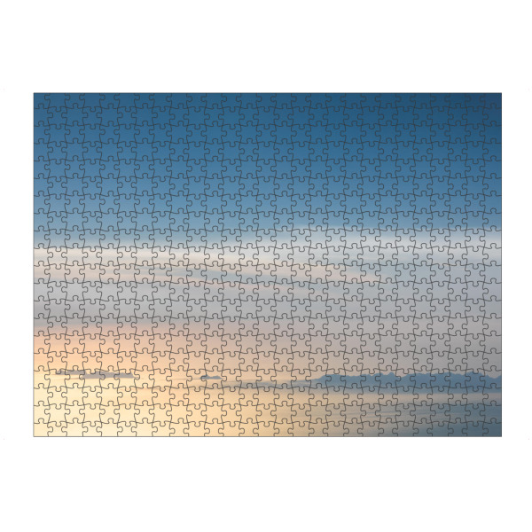 Puzzle Ravensburger "Distant islands" artboxONE - Natur - Lofoten,Norwegen,Luftaufnahme,City,Wolken,Idyllisch,Himmel,Sonne,Insel - Bild lofoten