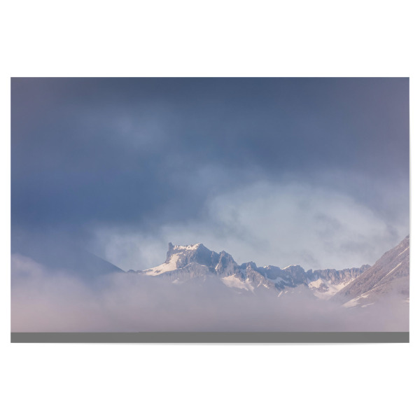 Poster 30x20 cm "Winter's end" artboxONE - Natur - Norwegen,Berg,Gebirge,Wolken,Bewölkt,Winter