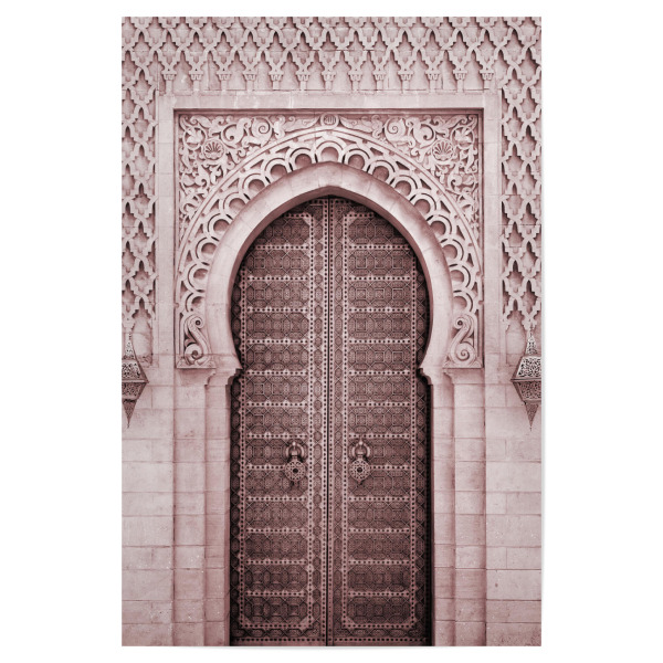 Poster "Moroccan Wall Art Blush Door" artboxONE - Städte,Architektur,Reise / Afrika,Reise / Länder