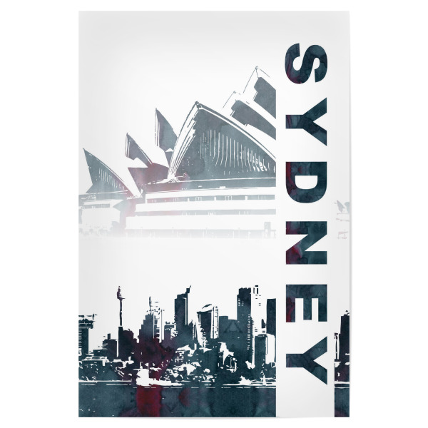Poster "Sydney & Opera House" artboxONE - Städte,Städte / Sydney - Australien,Down under,Oper,Theater,Konzerthalle,Sydney,City,Architecture