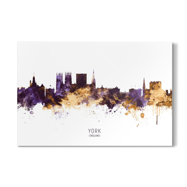 Galerie-Print "York England Skyline PurpleGold" 30x20 cm artboxONE