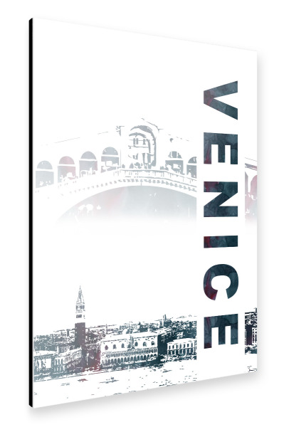 Alu-Dibond "Venedig & Rialtobrücke" 30x20 cm artboxONE