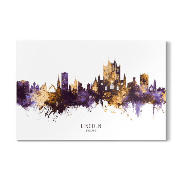 Galerie-Print "Lincoln England Skyline PurpleGold" 30x20 cm artboxONE