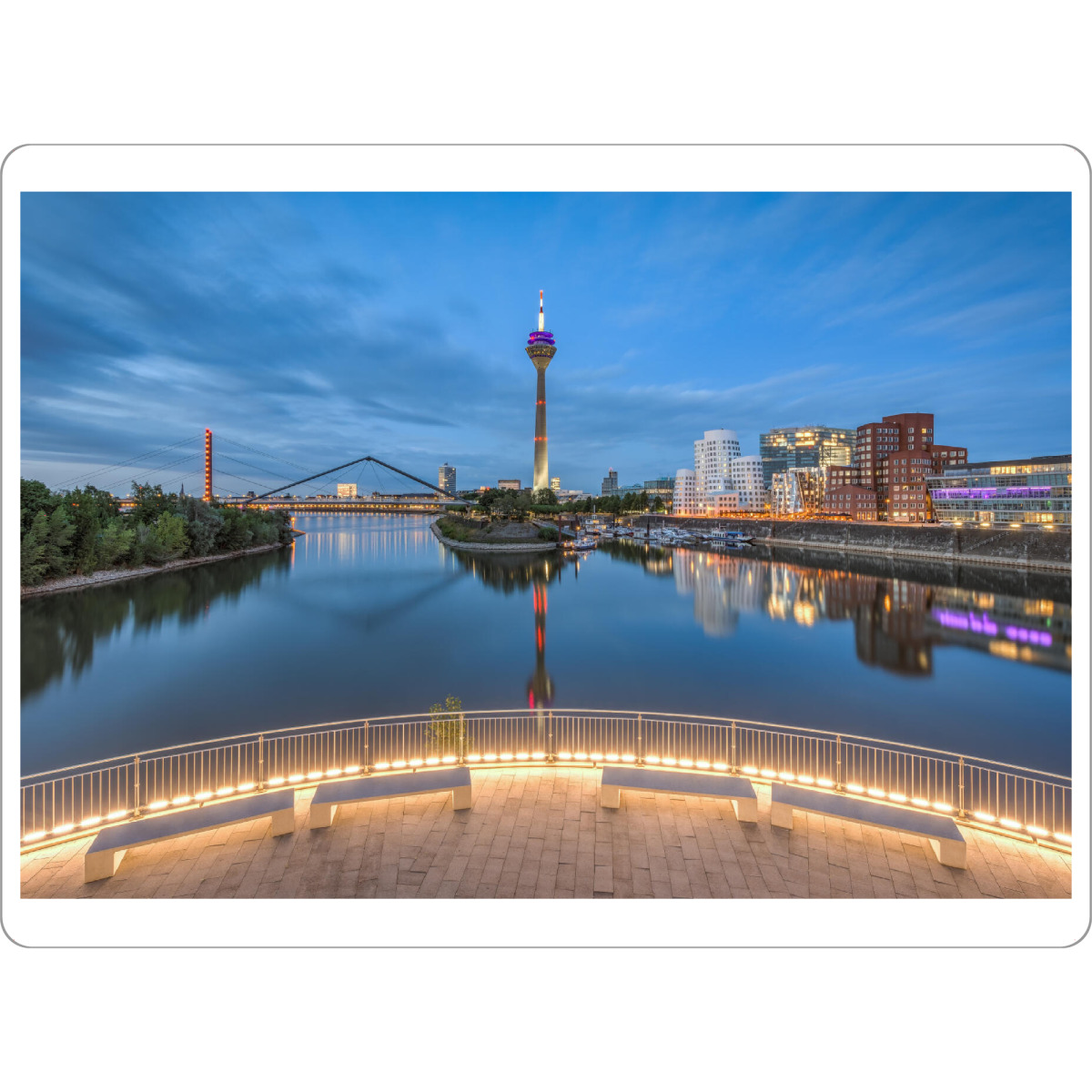Tischset "Düsseldorf Medienhafen am Abend" artboxONE - Städte,Städte / Düsseldorf