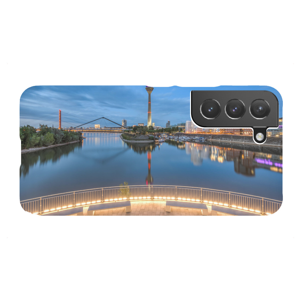 "Düsseldorf Medienhafen am Abend"für Samsung Galaxy - Premium-Case Handyhülle artboxONE