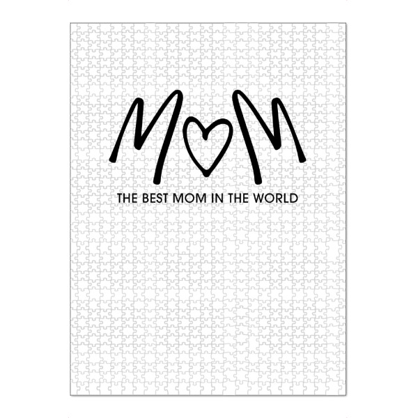 Puzzle Ravensburger "Best mom in the world - graphic" artboxONE - Typografie,Schwarzweiß,Liebe,Buchstaben,Für Mama