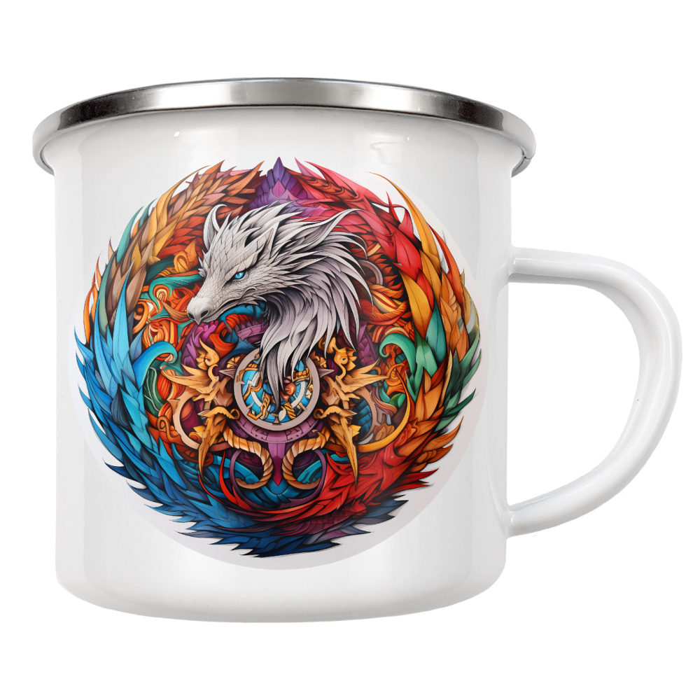 Emaille Tasse "Mandala - Mystisch - Astra" artboxONE - Tiere,Abstrakt,Fiktion