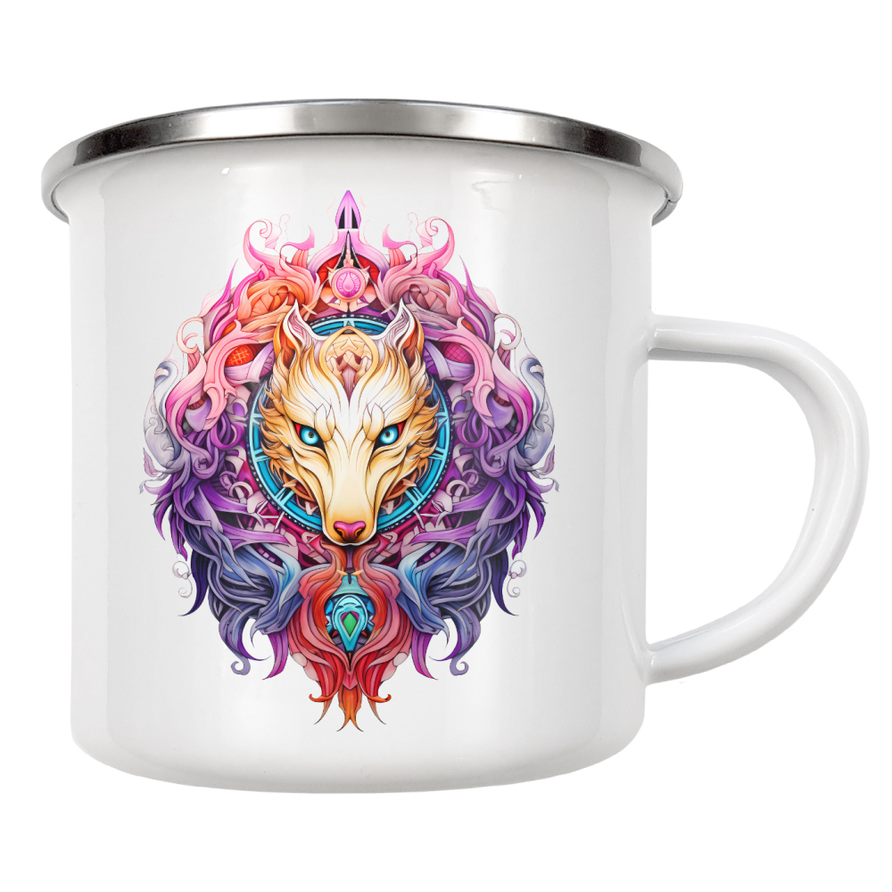 Emaille Tasse "Mandala - Mystisch - Aurora" artboxONE - Tiere,Abstrakt,Fiktion