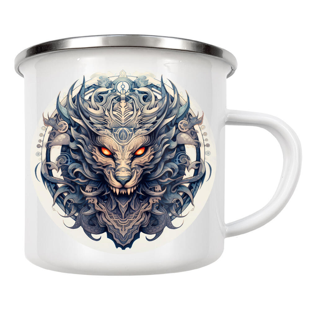 Emaille Tasse "Mandala - Mystisch - Cressida" artboxONE - Tiere,Abstrakt,Fiktion