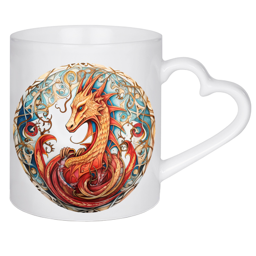 Herztasse "Mandala - Mystisch - Rune" artboxONE - Tiere,Abstrakt,Fiktion