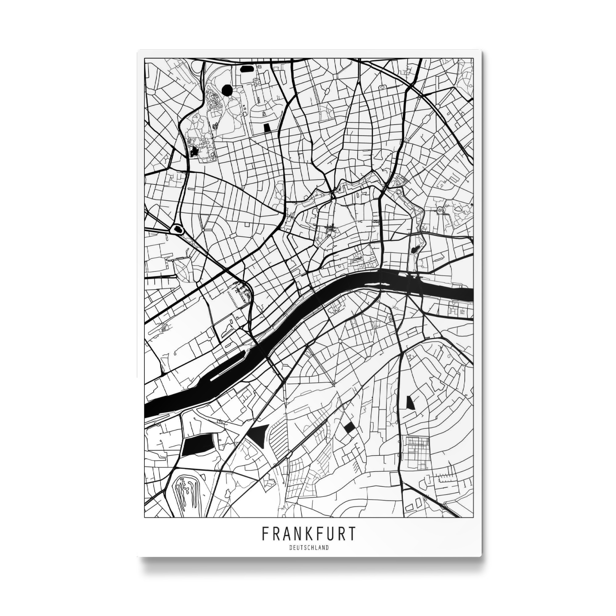 Galerie-Print "Frankfurt map minimal" 75x50 cm artboxONE