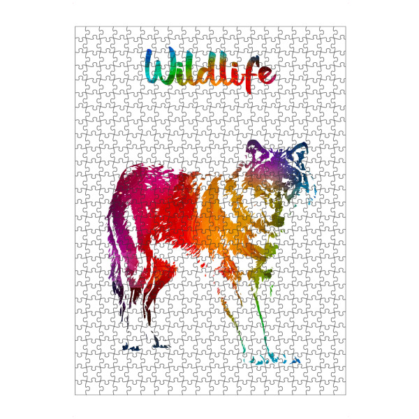 artboxONE Puzzle "Wilder Wolf" artboxONE - Tiere - Tiere,Zoo,Wild,Wald,Natur,Wildlife,Bunt - Bild tiere