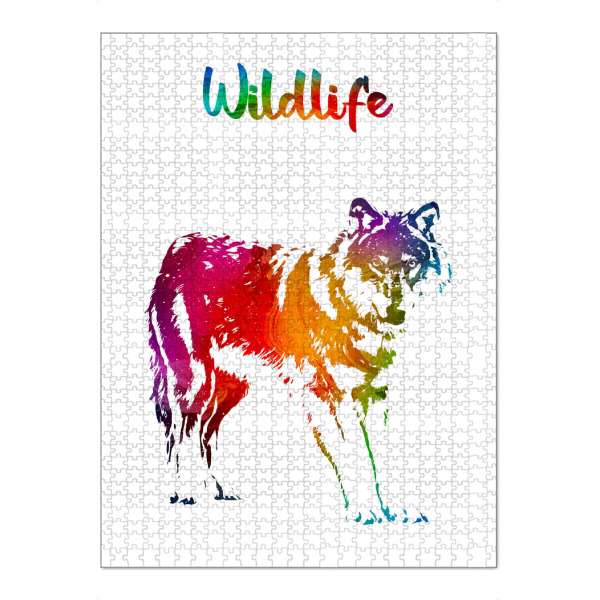 Puzzle Ravensburger "Wilder Wolf" artboxONE - Tiere - Tiere,Zoo,Wild,Wald,Natur,Wildlife,Bunt - Bild tiere