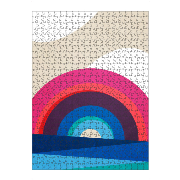 artboxONE Puzzle "Regenbogen und Meer" artboxONE - Für Kinder - Kinderzimmerdekoration,Landschaft,Natur,Abstract,Colorful