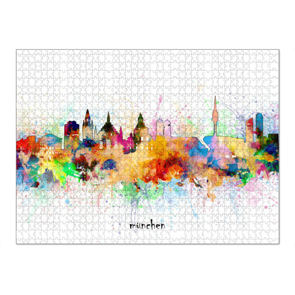 Puzzle Ravensburger "Munich skyline artistic" artboxONE - Städte,Städte / München