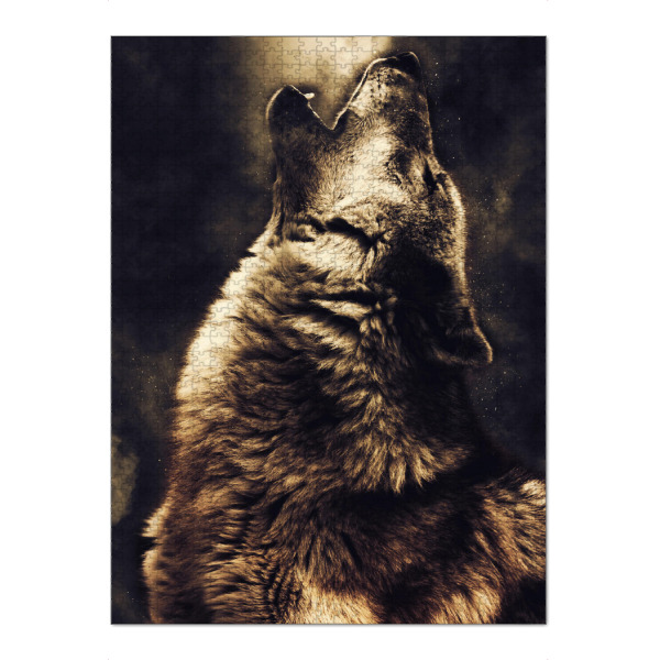 Puzzle Ravensburger "Howling Wolf (matart)" artboxONE - Tiere - Wolf,Wolves,Animal,Animals,Wild,Nature - Bild wolf