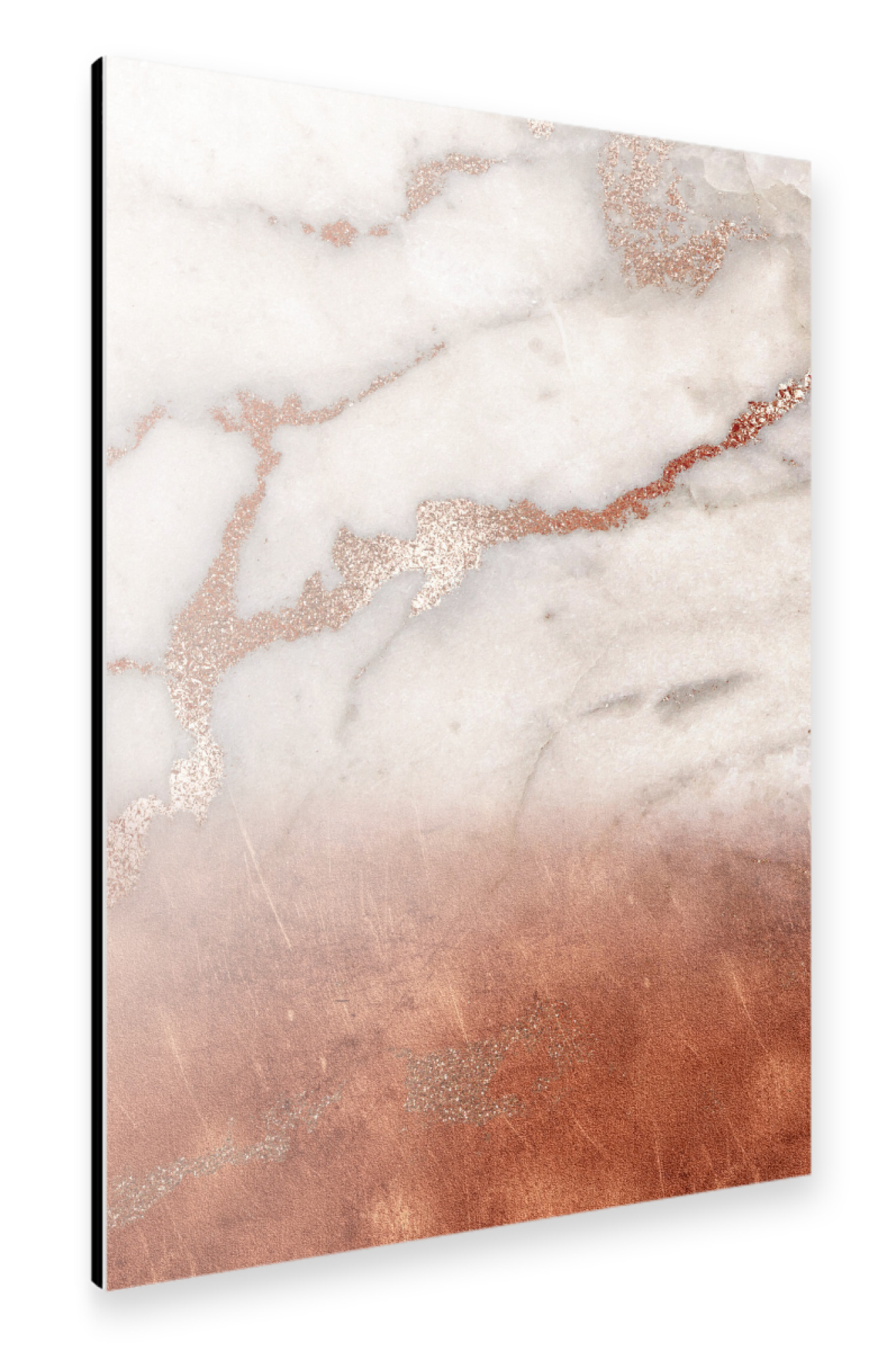 Alu-Dibond "Copper Metal on Marble" 75x50 cm artboxONE