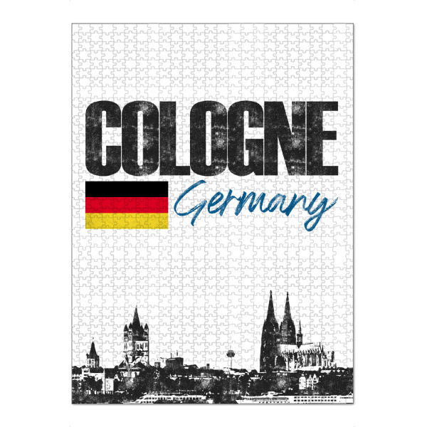 Puzzle Ravensburger "Köln Skyline minimalistisch" artboxONE - Städte,Städte / Köln,Schwarzweiß