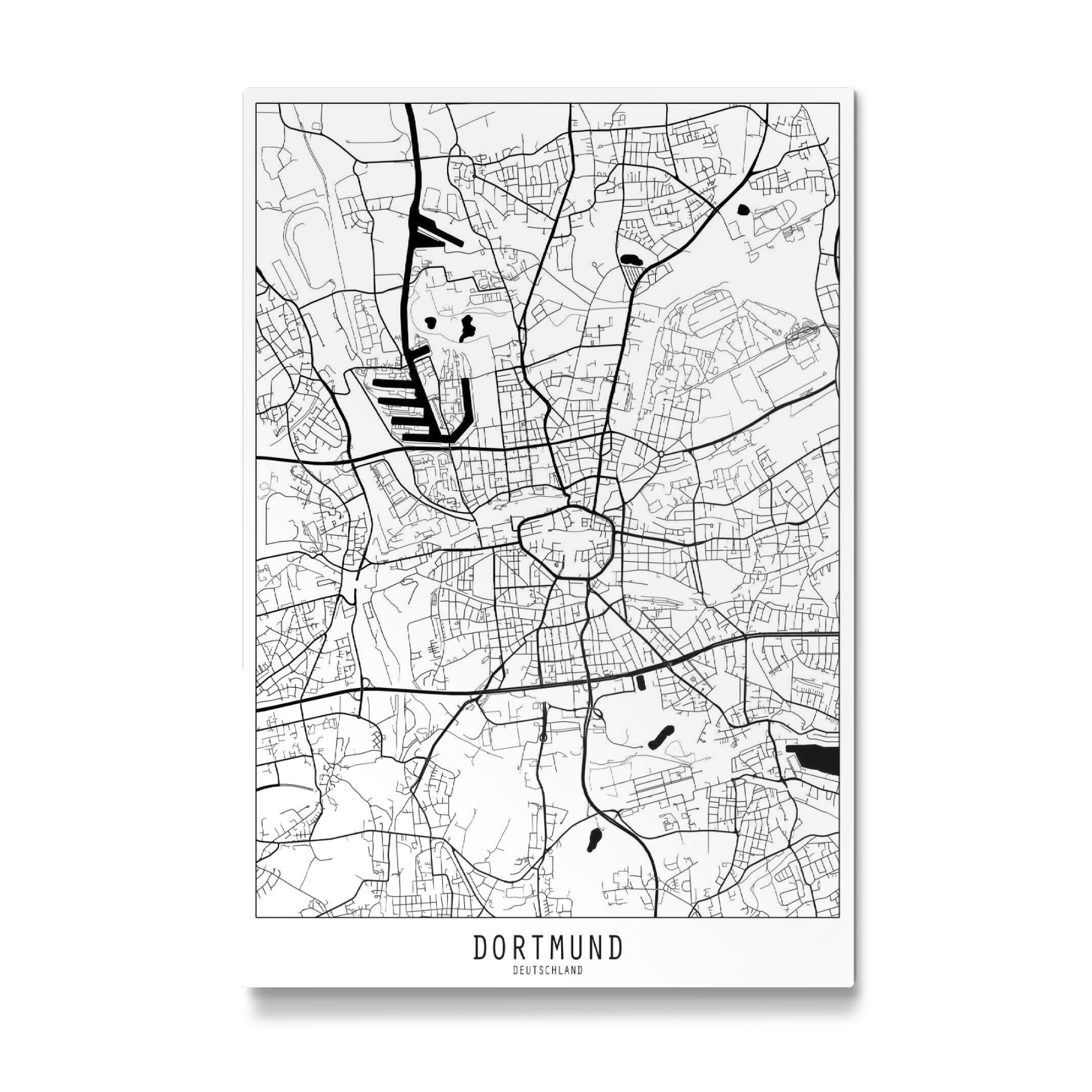 Galerie-Print "Dortmund map minimal" 75x50 cm artboxONE