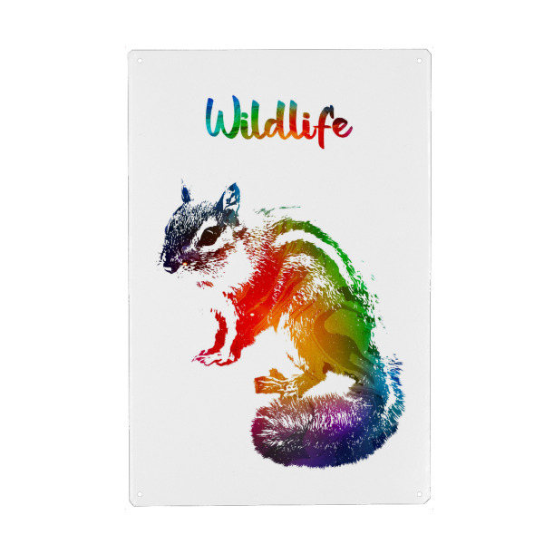 Holzbild "Kleines Sreifenhörnchen" artboxONE - Tiere - Tiere,Zoo,Wild,Wald,Kinder,Familie,Natur,Wildlife,Bunt