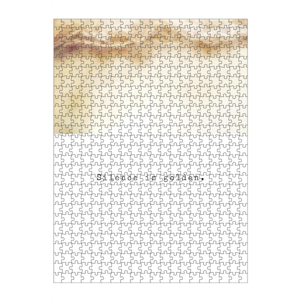 artboxONE Puzzle "Silence is golden" artboxONE - Typografie,Abstrakt